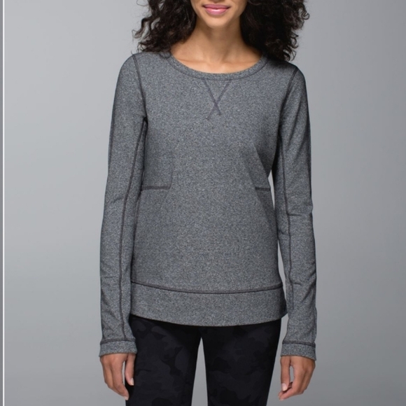 Lululemon Exhalation Pullover II. Heathered grey. Size 2. - Picture 2 of 12